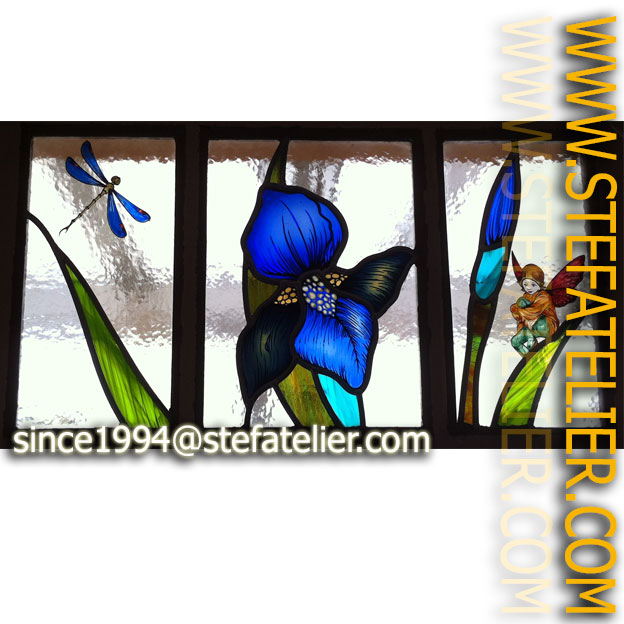 vitrail iris et elfe