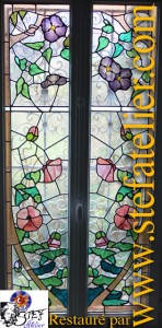 vitrail 1900 art nouveau restauration