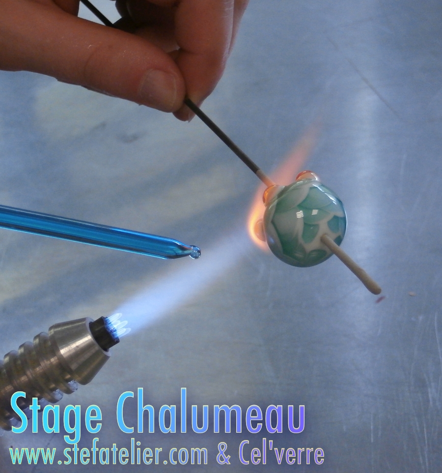 Stage découverte verre au chalumeau Stef Atelier Vitraux d art