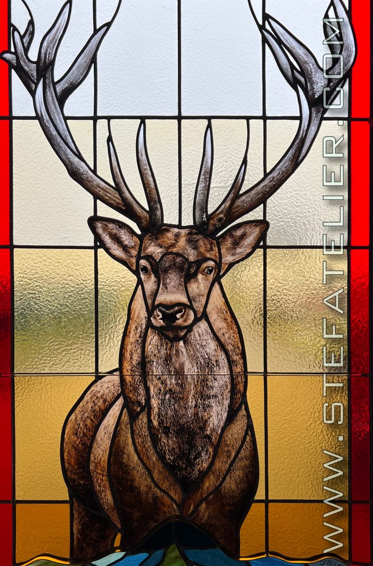 vitrail cerf