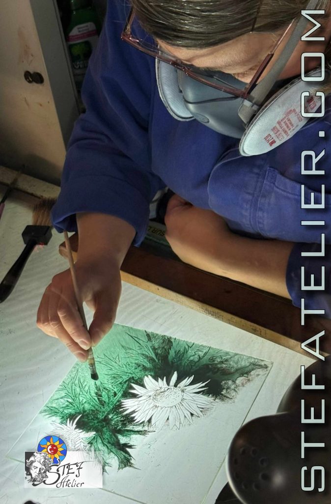 stage de peinture sur verre