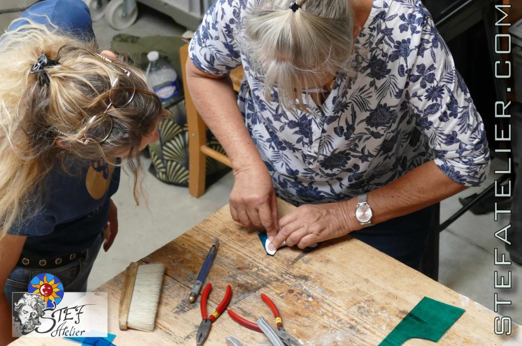 découpe sur verres stage de vitrail